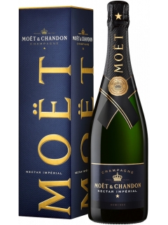 Champagne Moet and Shandon Nectar Imperial semi-sweet white gift packaging