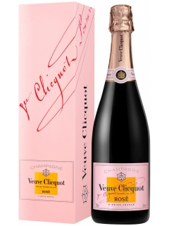 Sparkling wine Veuve Clicquot Ponsardin Rose Brut rose aged gift wrap