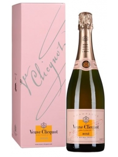 Champagne Veuve Clicquot Ponsardin Brut Rose pink gift wrap