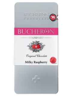 Bucheron milk chocolate with raspberries