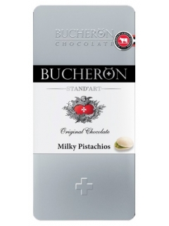 Bucheron milk chocolate with pistachios