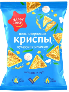 Хэппи Крисп Сметана Лук криспы кукурузно-рисовые