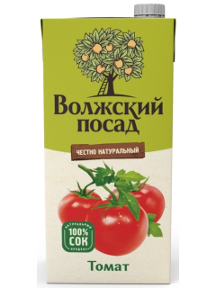 Волжский Посад Томатный с Солью и Сахаром сок с мякотью