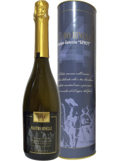 Мастро Бинелли Премиум вино игристое белое брют в подарочной упаковке