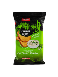 Вейв гренки ржано-пшеничные со вкусом сметаны и зелени