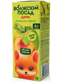 Волжский Посад сок яблочно-персиковый 