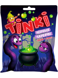 Тинки Черные Червячки мармелад жевательный
